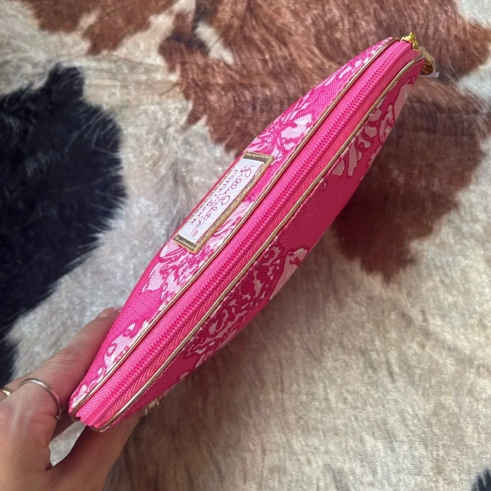 Brand New Estee Lauder x Lilly Pulitzer Cosmetic Bag Bronzers PUR Barbie Brush